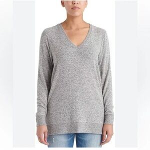 LOFT Heather Gray Knit Pullover